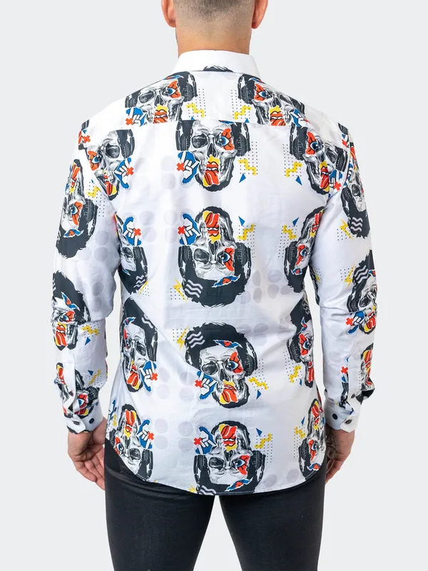 Maceoo Stretch Shirt | Fibonacci StretchSkullPuppet White