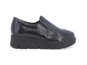 Melluso Donna Scarpe Slip-on 2 Elastici Zeppa Tomaia Vernice