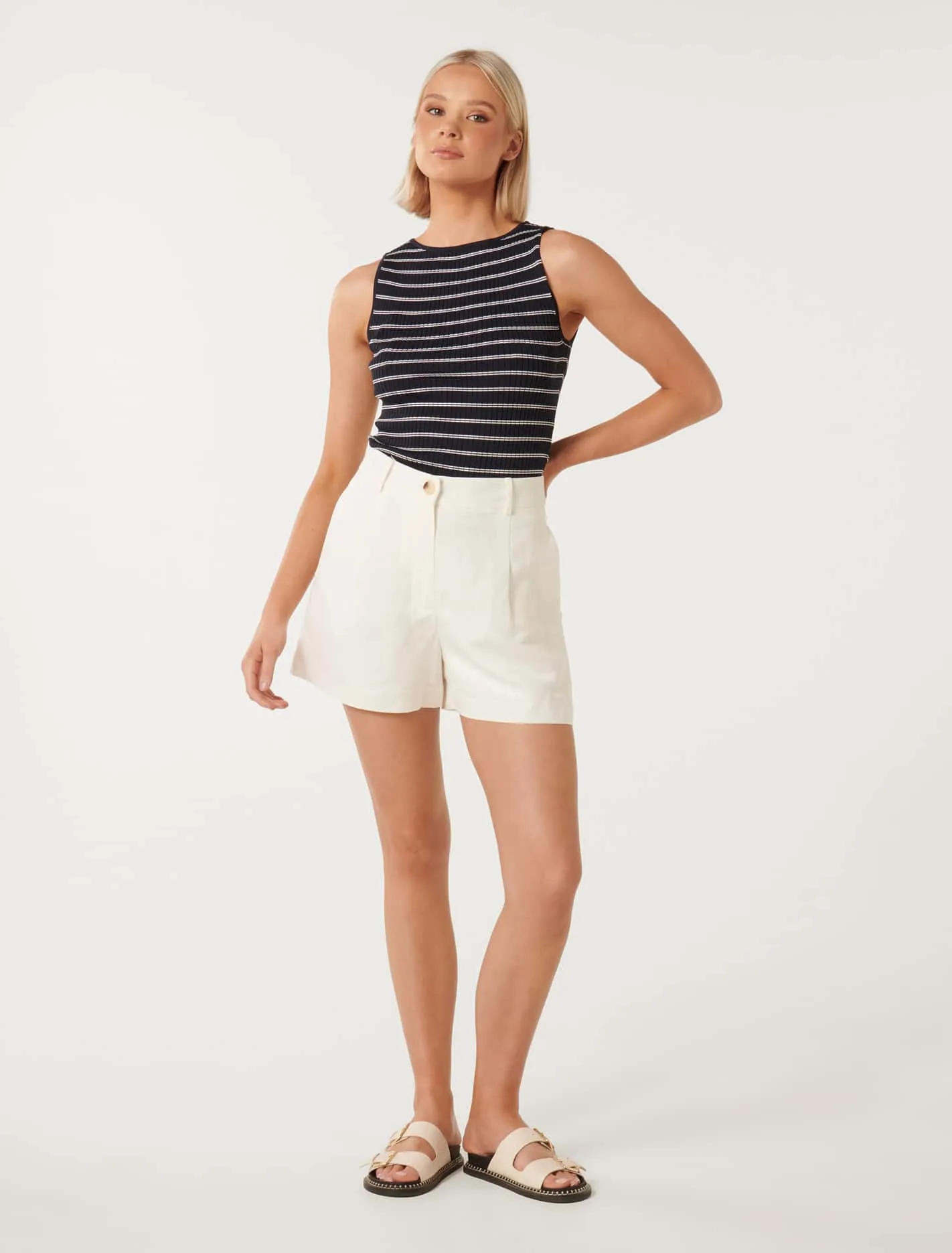 Millie Stripe Boatneck Tank Top