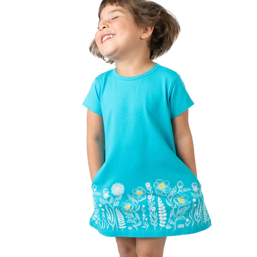 Organic Cotton Short Sleeve T-Shirt Dresses for Kids