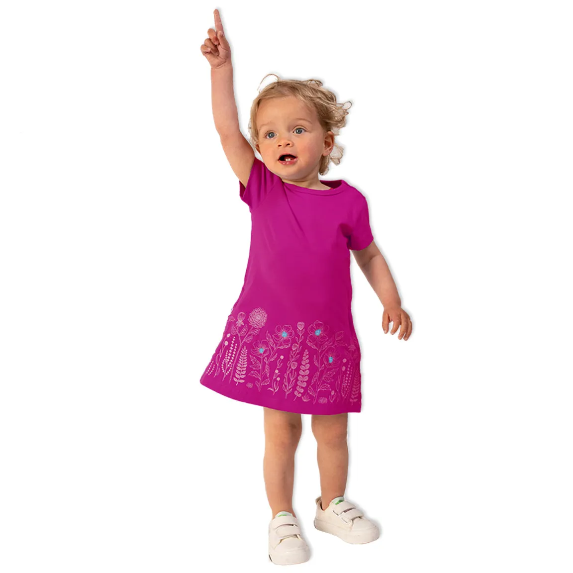 Organic Cotton Short Sleeve T-Shirt Dresses for Kids