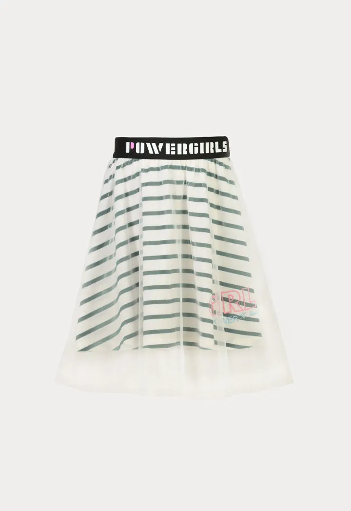 Powerpuff Girls Striped Net Skirt