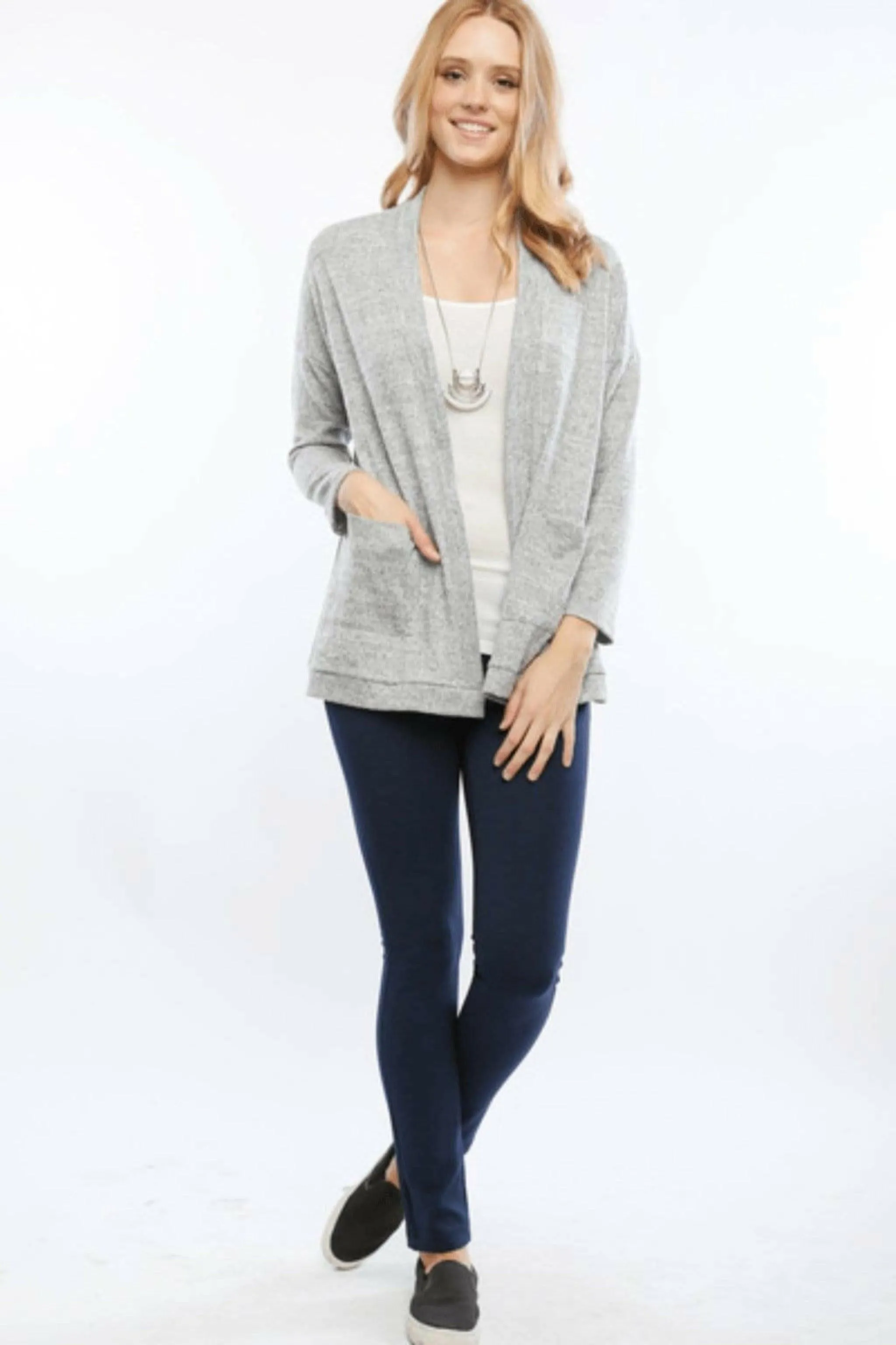 Princess Notched Brushed cardigan