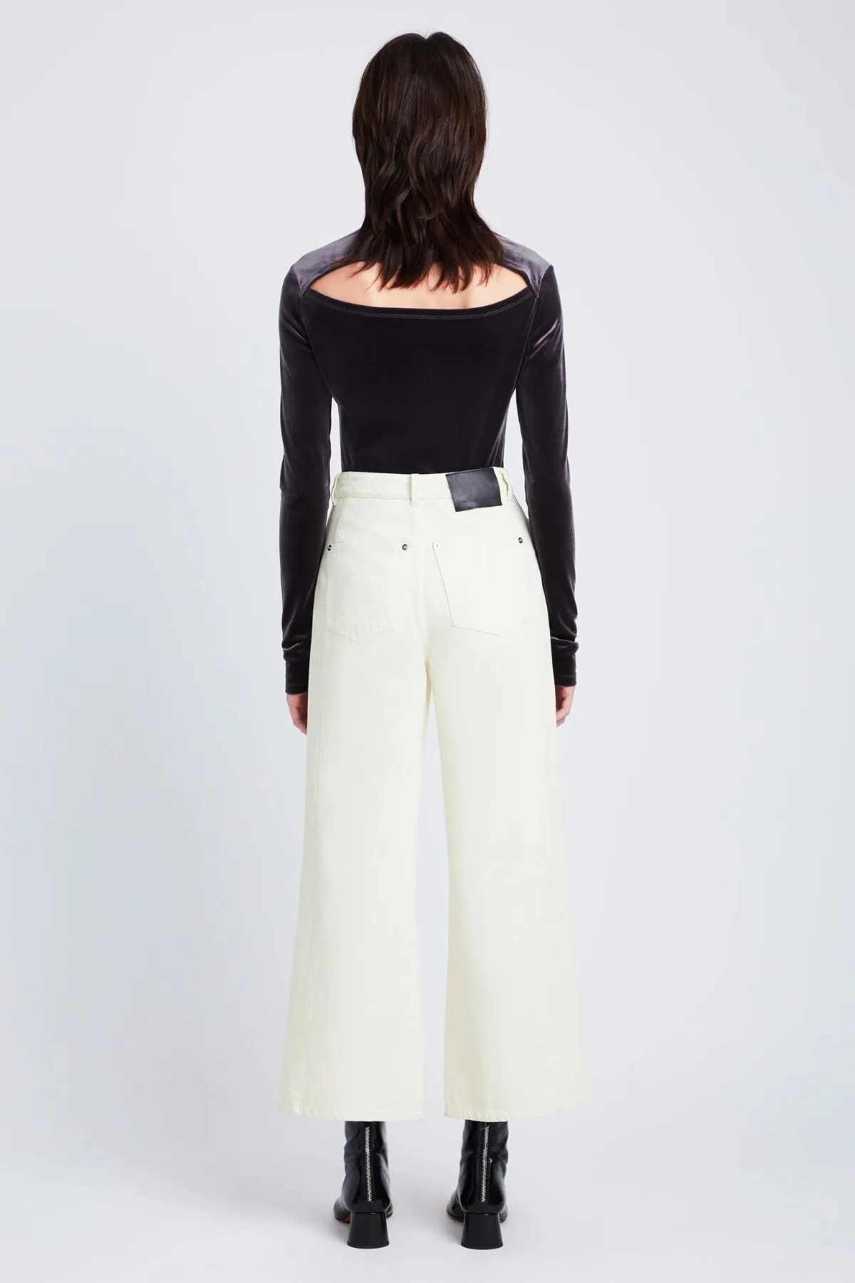 Proenza Schouler White Label Sadie Denim Pant - Parchment