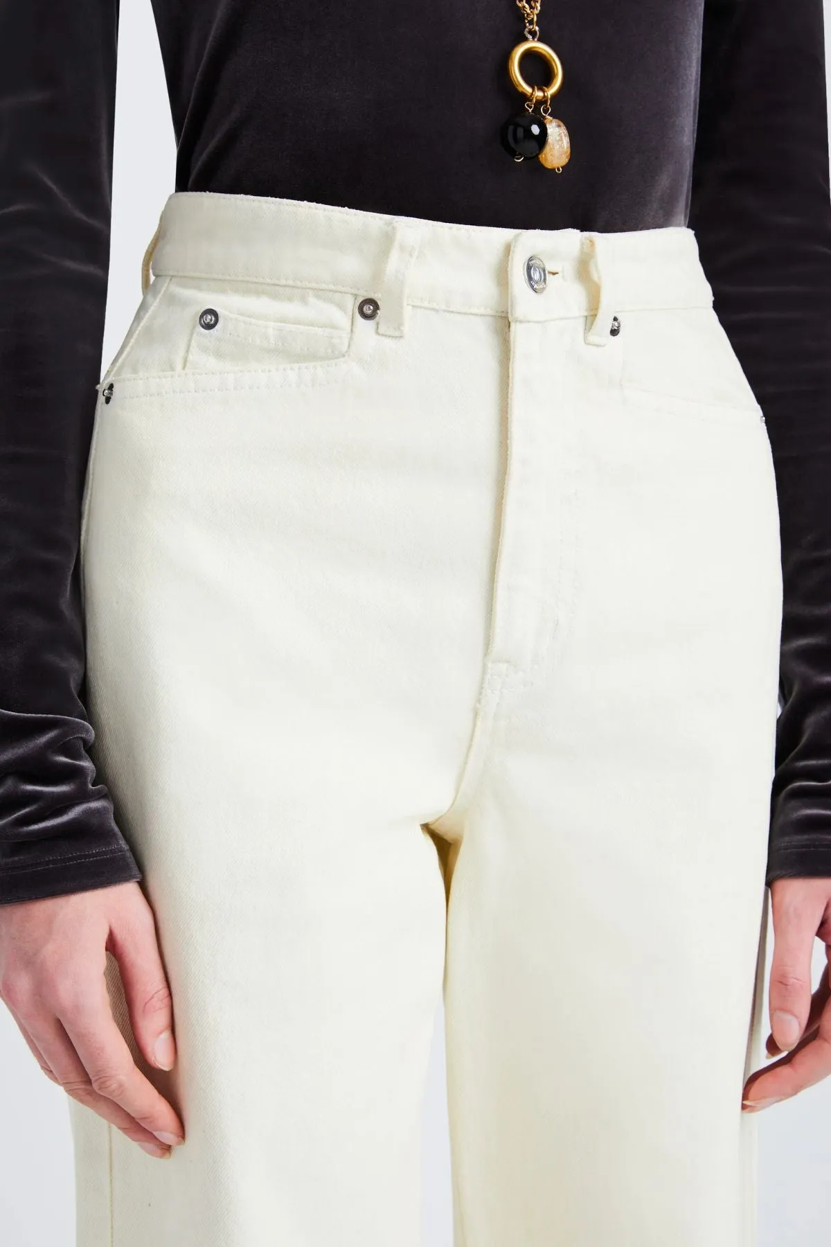 Proenza Schouler White Label Sadie Denim Pant - Parchment