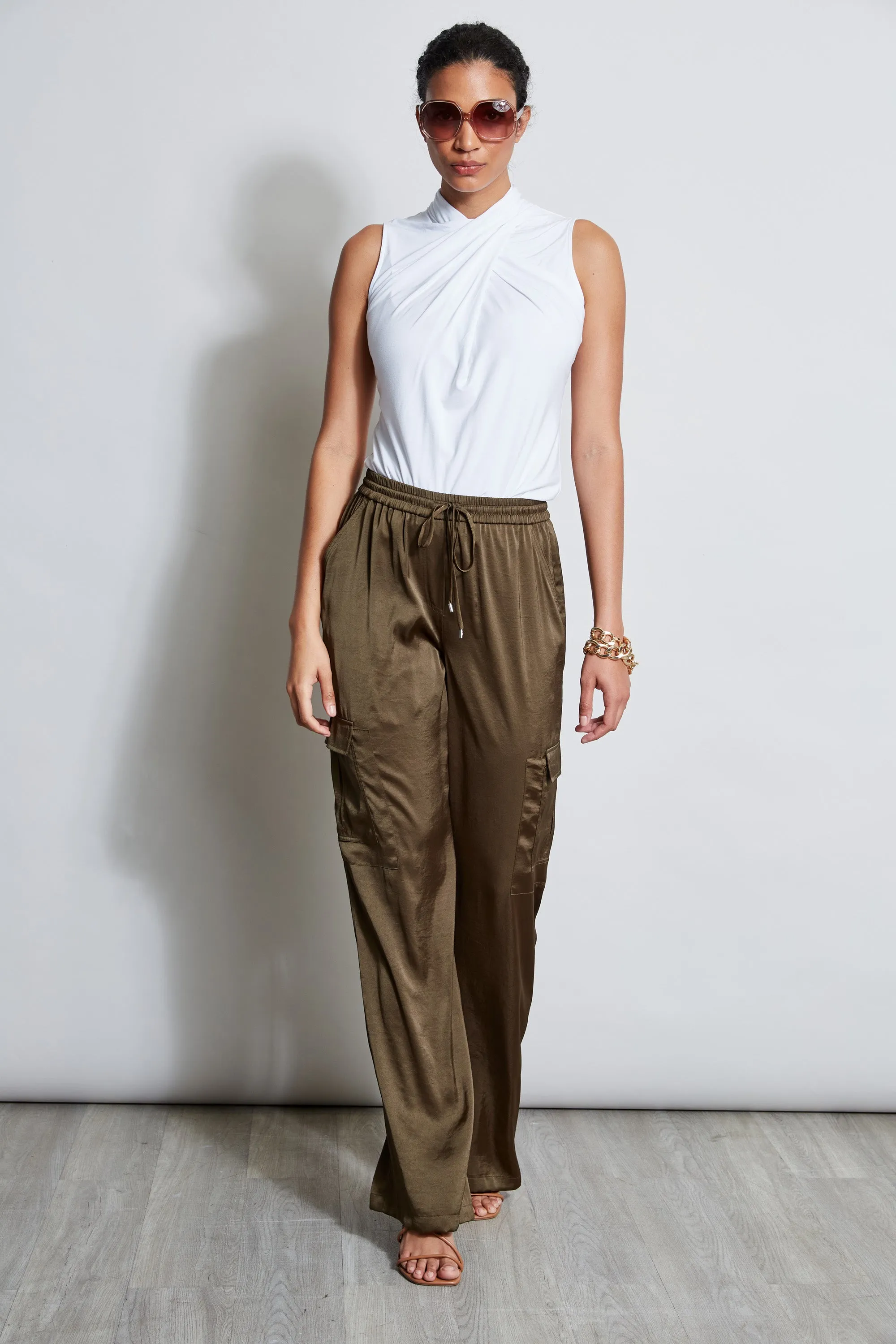 Relaxed Satin Cargo Pant