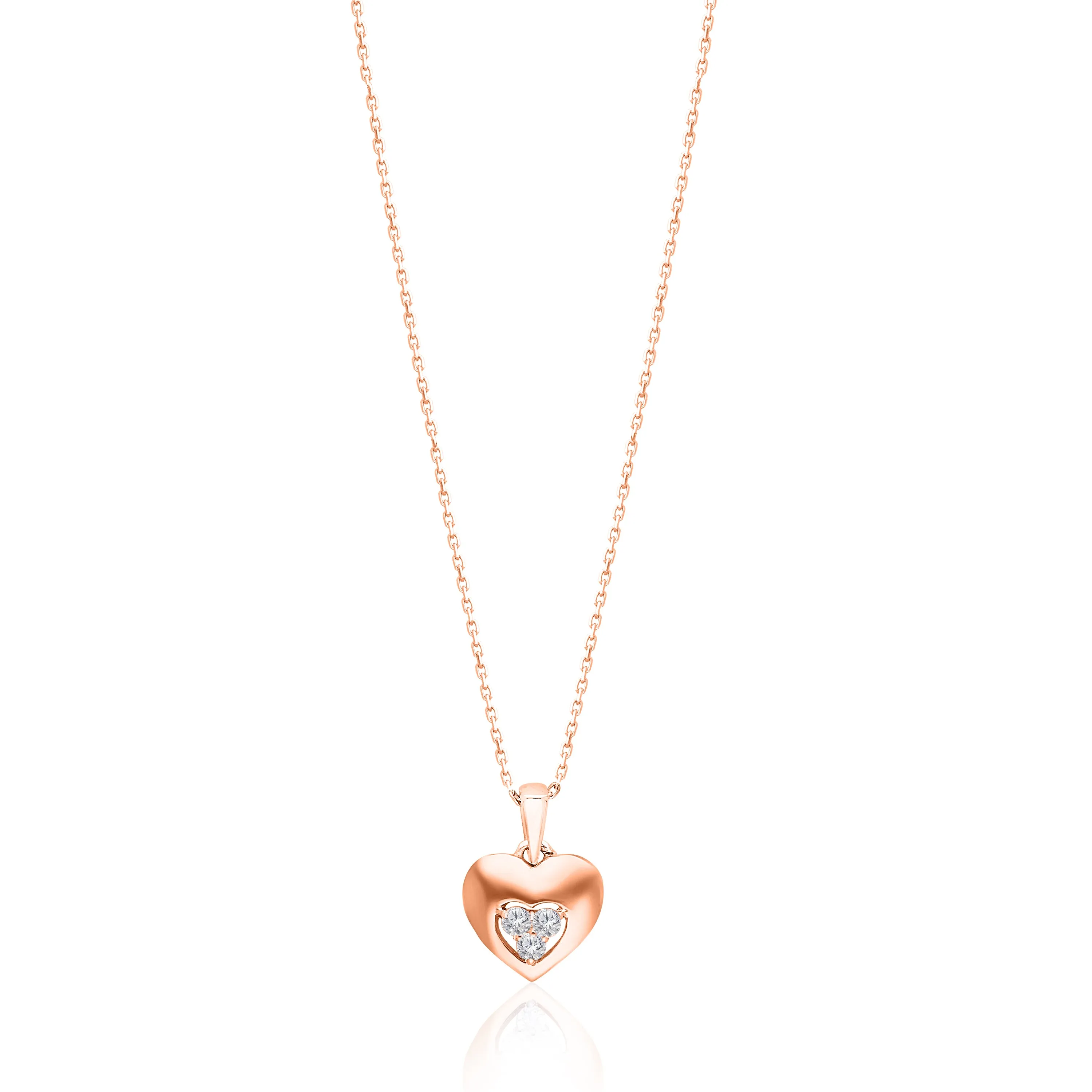 Rose Gold Diamond Eternal Heart Pendant