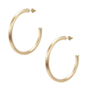 Sheila Fajl Smaller Favorite Tubular Hoop Earrings in Champagne