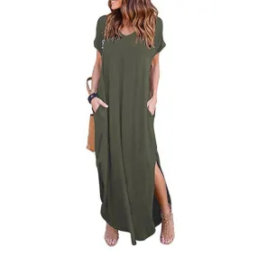 Short Sleeved Maxi Dress