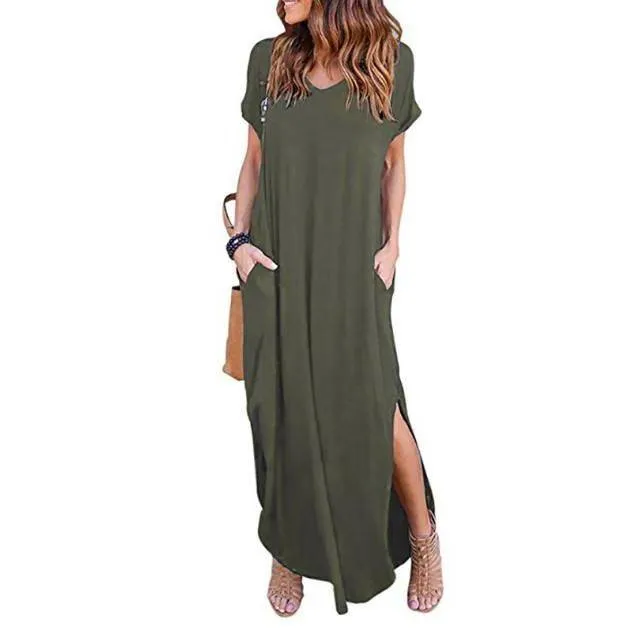 Short Sleeved Maxi Dress