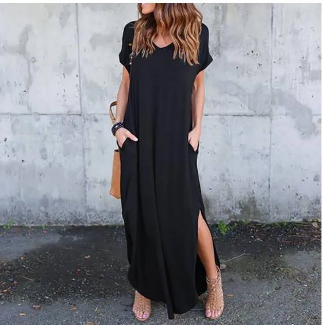 Short Sleeved Maxi Dress