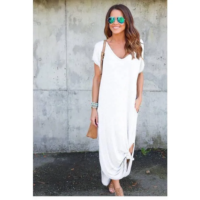 Short Sleeved Maxi Dress