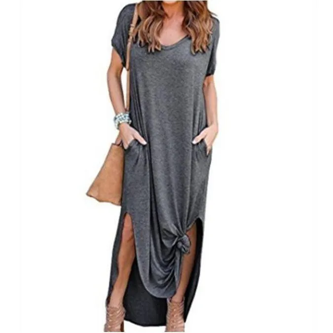 Short Sleeved Maxi Dress