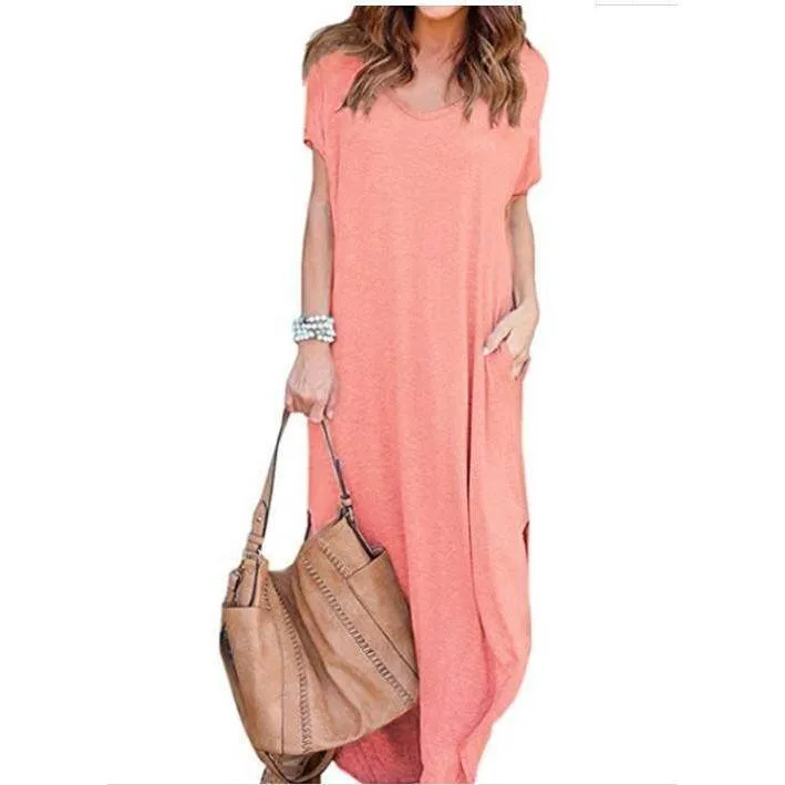 Short Sleeved Maxi Dress