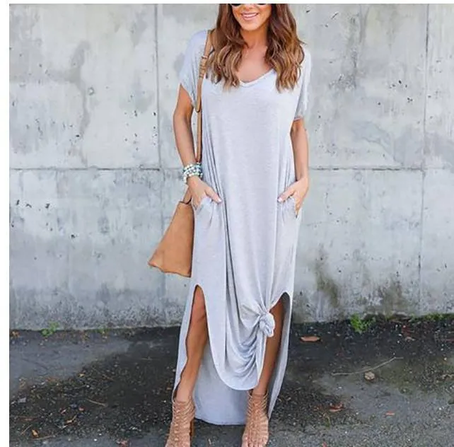 Short Sleeved Maxi Dress