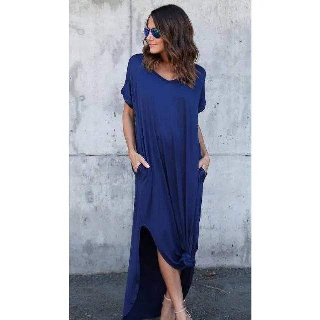 Short Sleeved Maxi Dress