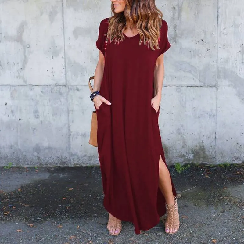 Short Sleeved Maxi Dress