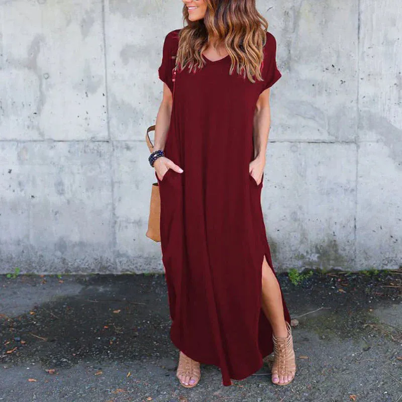 Short Sleeved Maxi Dress