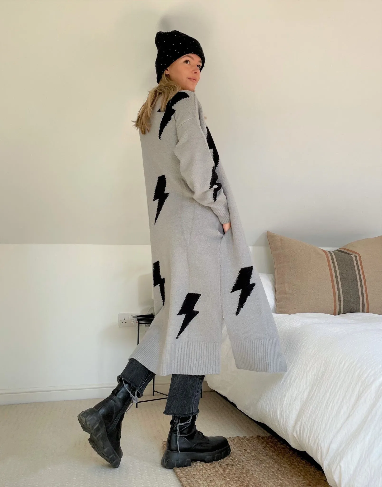 Slaytwins Maeve Lightening Bolt Maxi Cardigan