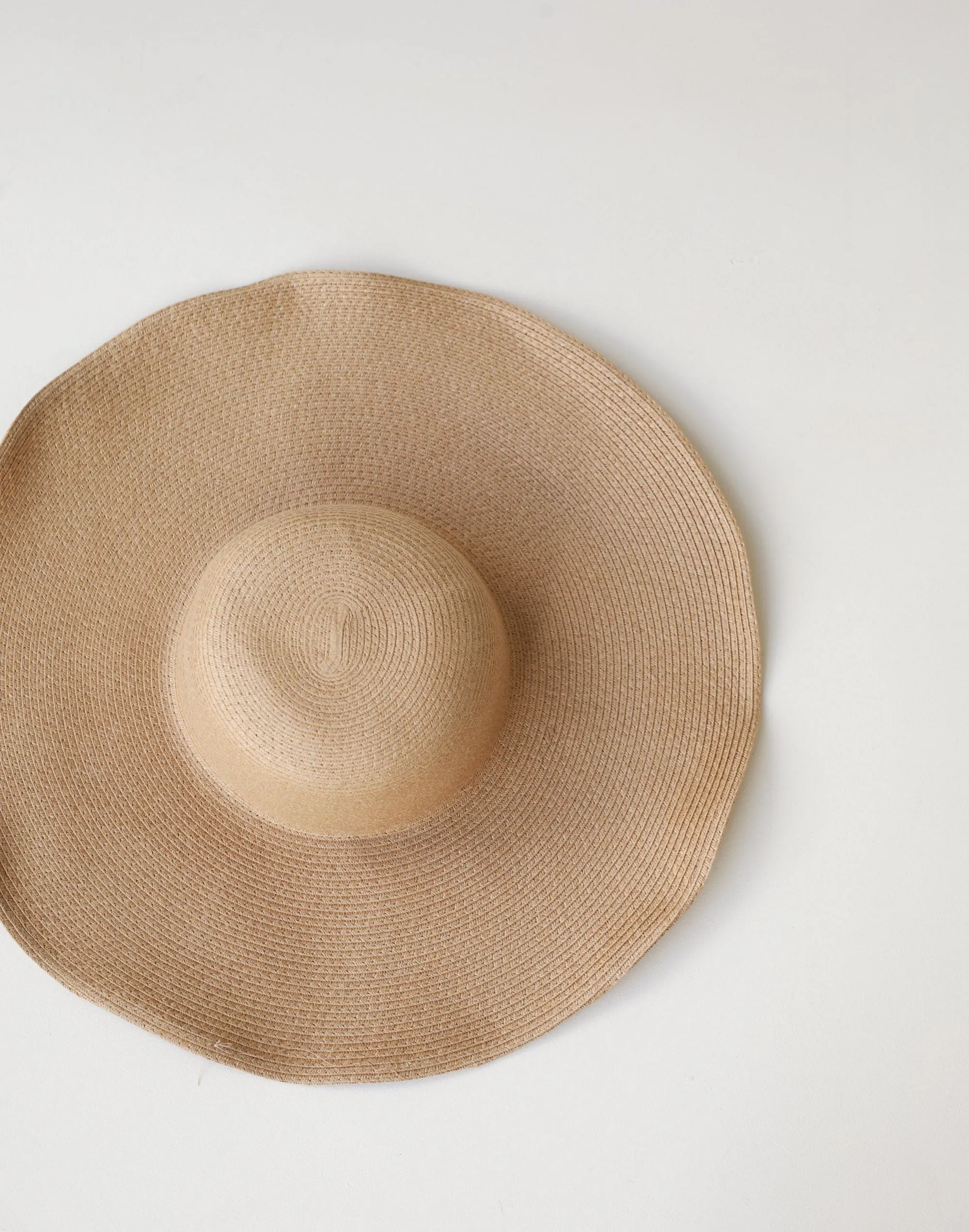 Sofia Wide Brim Straw Hat (Caramel)