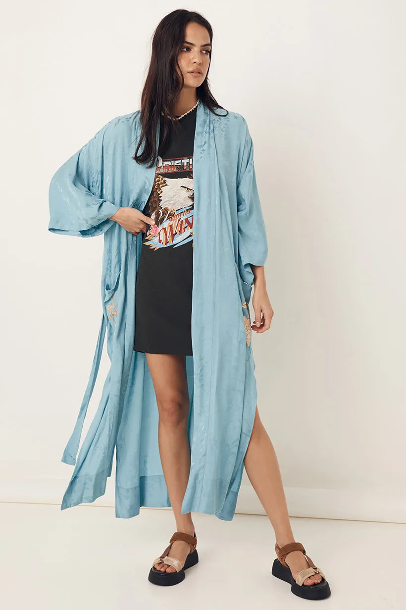 Spell & the Gypsy Atrium Embrodiered Maxi Robe Sapphire