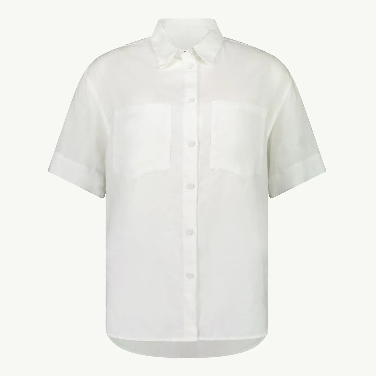 SS CRISP SHIRT WHITE LINEN