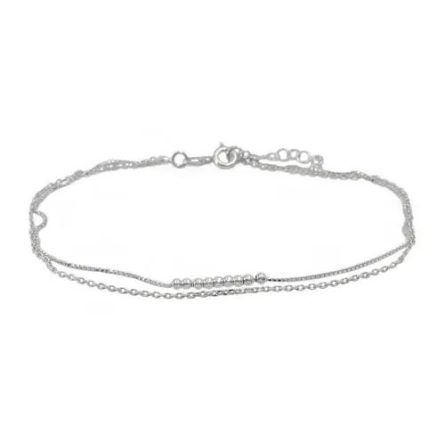 Sterling Silver Double Strand Anklet