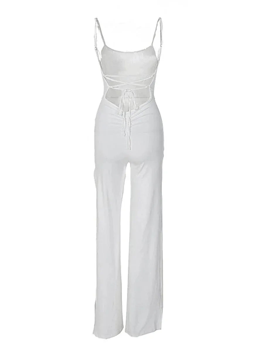 Stylish Women's Split High Waist Jumpsuit