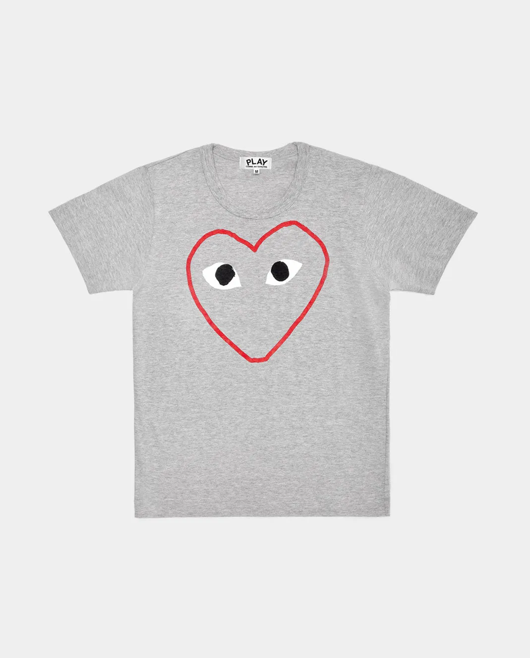 T266 HEART OUTLINE T-SHIRT / GREY