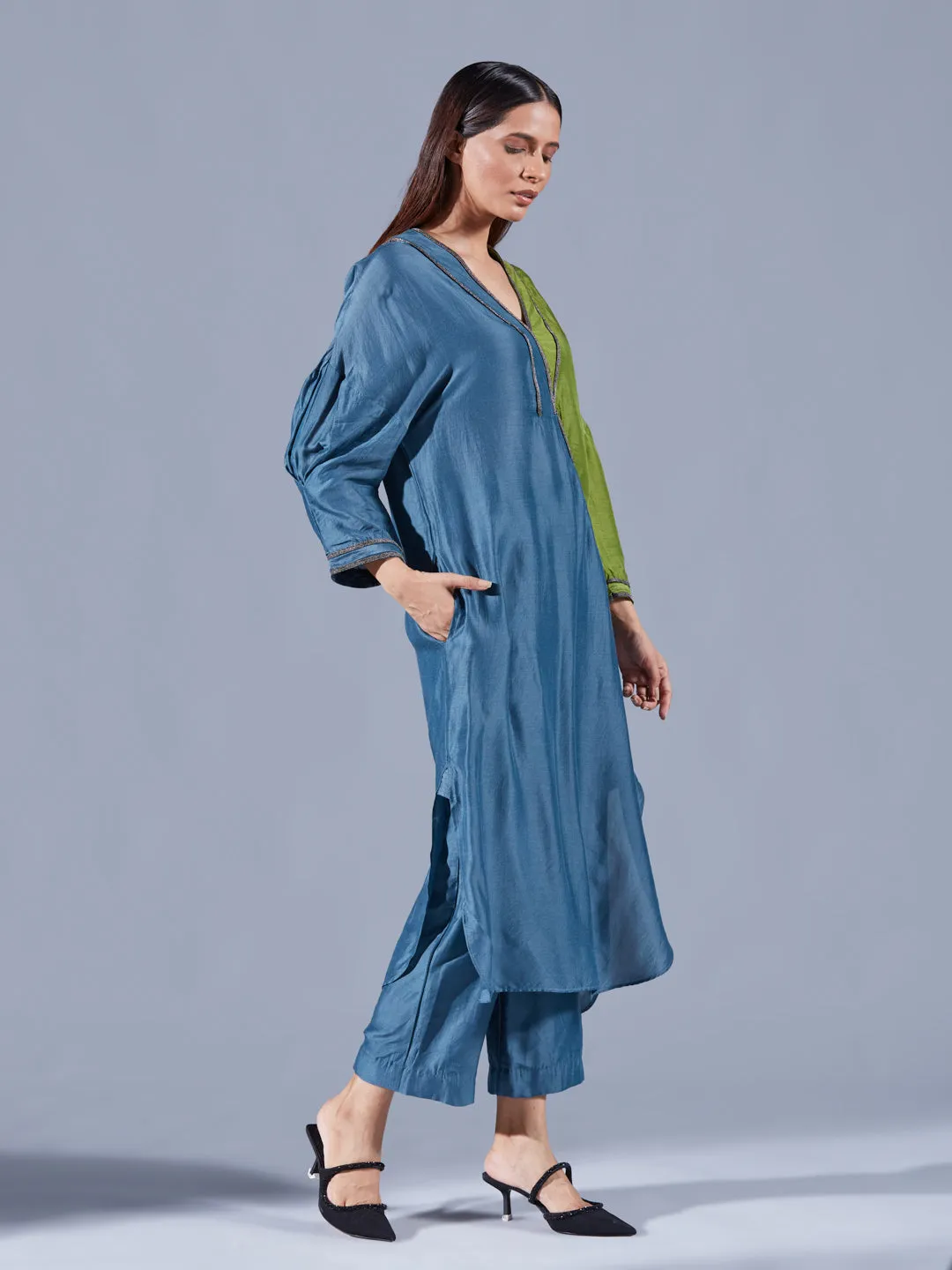 TEAL FERN DUAL TUNIC