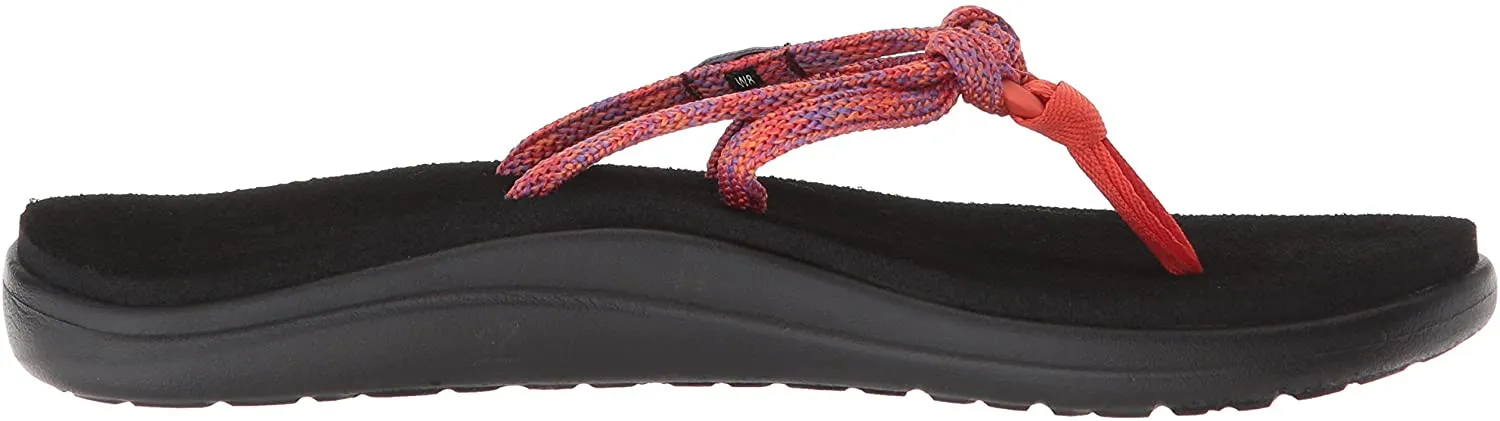 Teva Voya Tri Flip Pink / Purple Sandals - Women's