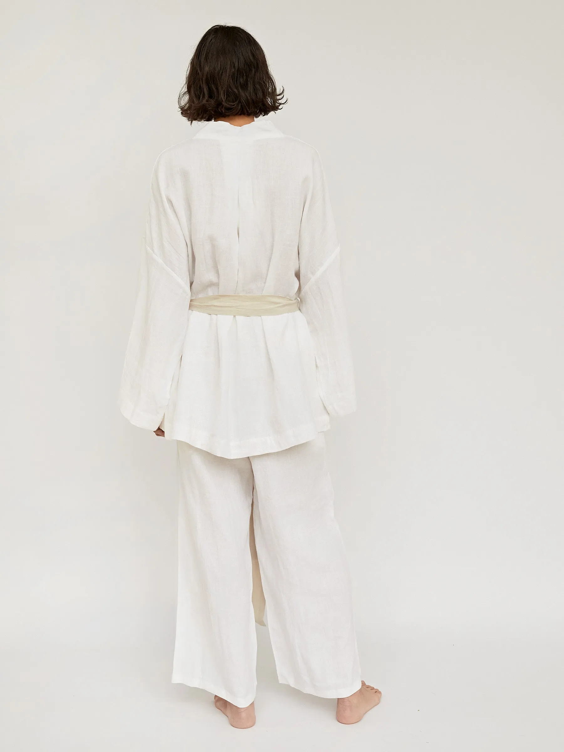 The 01 Linen Loungewear Long Set