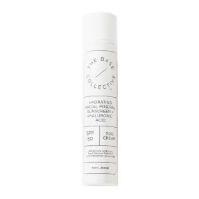 The Base Collective Hydrating Facial Mineral Sunscreen (Tinted, SPF 50)   Hyaluronic Acid Cream 110g