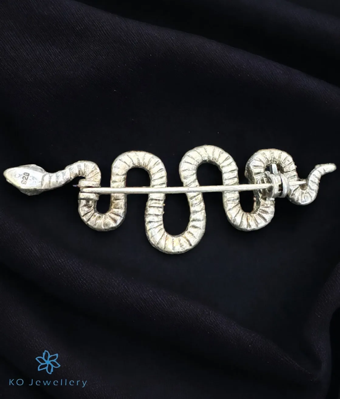 The Snake Marcasite Silver Brooch