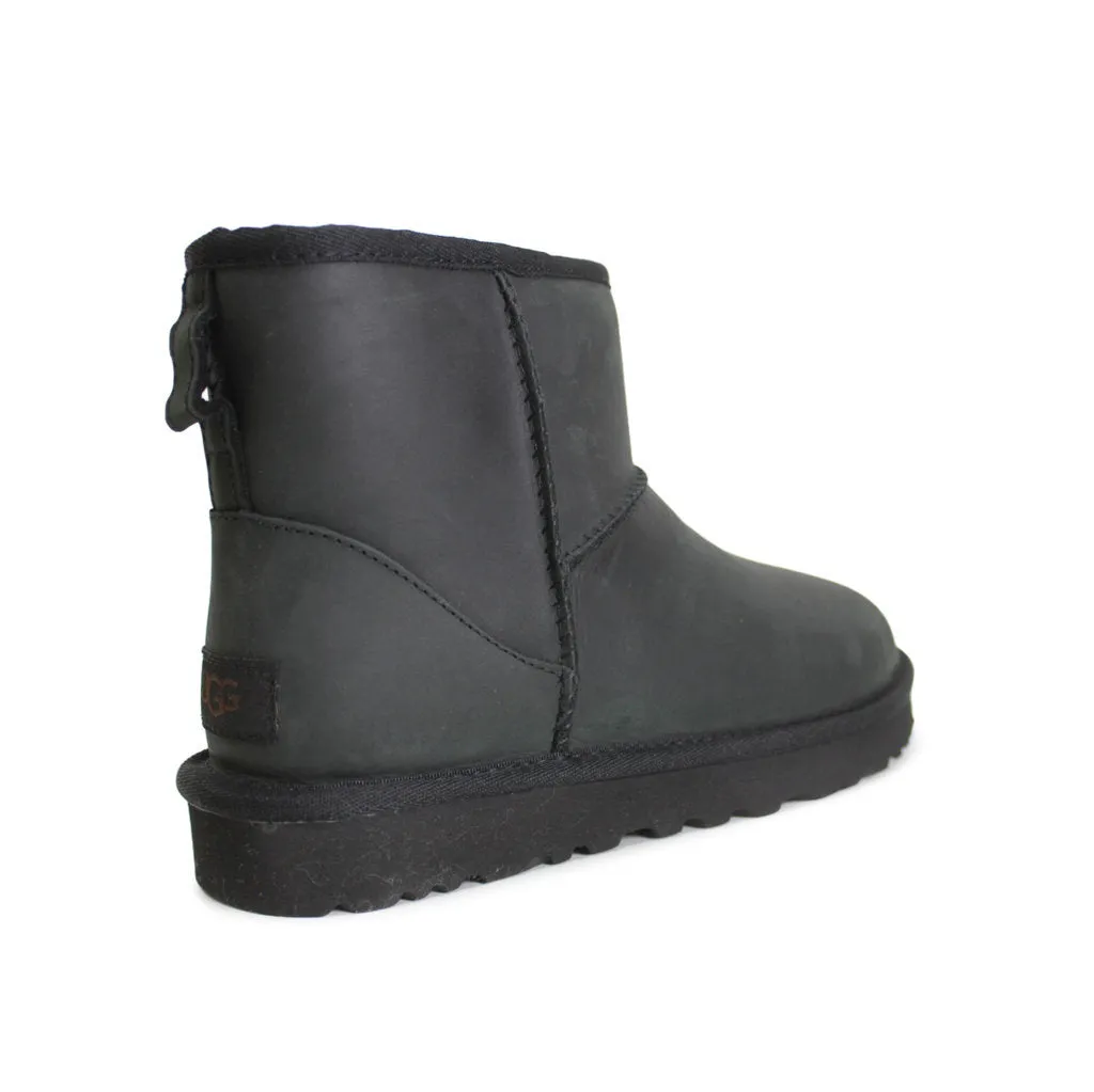 Ugg Womens Boots Classic Mini Casual Pull On Ankle Comfort Leather - UK 6