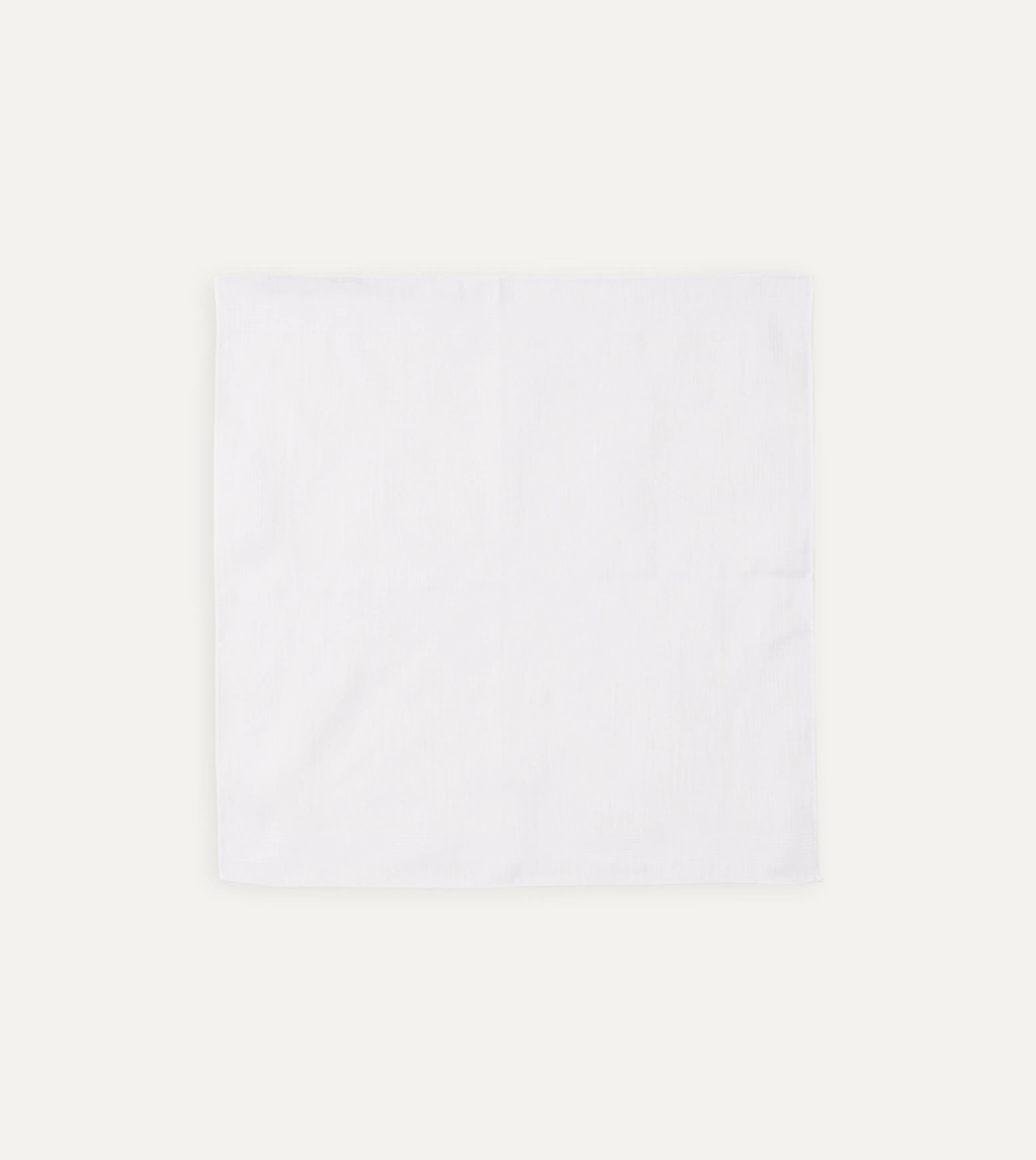 White Linen Pocket Square